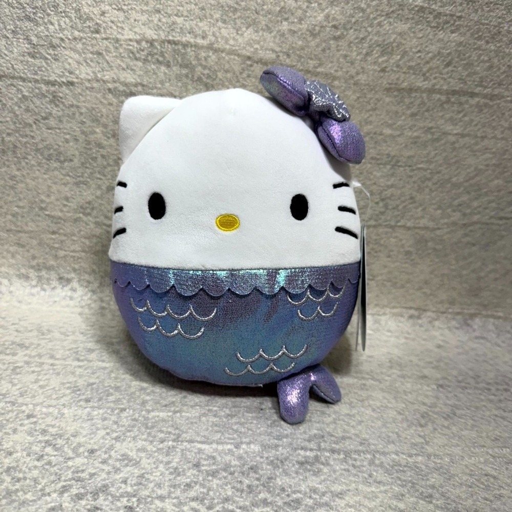Hello Kitty Purple‎ Shimmering Mermaid Original Squishmallows 7 Inches NEW